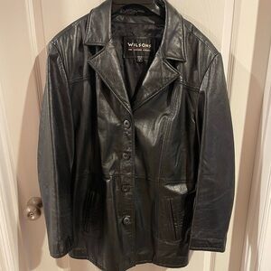 Vintage Wilson Women's Classic Black Leather Jacket